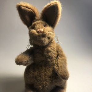 Pearls" Collectible Stuffed Rabbit by Nancy Crowe,